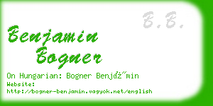 benjamin bogner business card